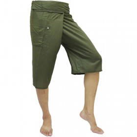 Green Fisherman Pants 3/4 Length